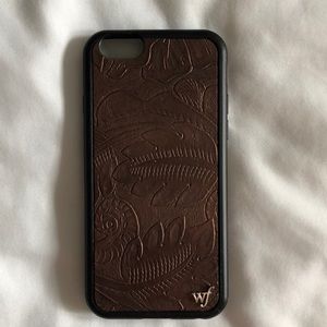 Wildflower iPhone 6 case Brown leather